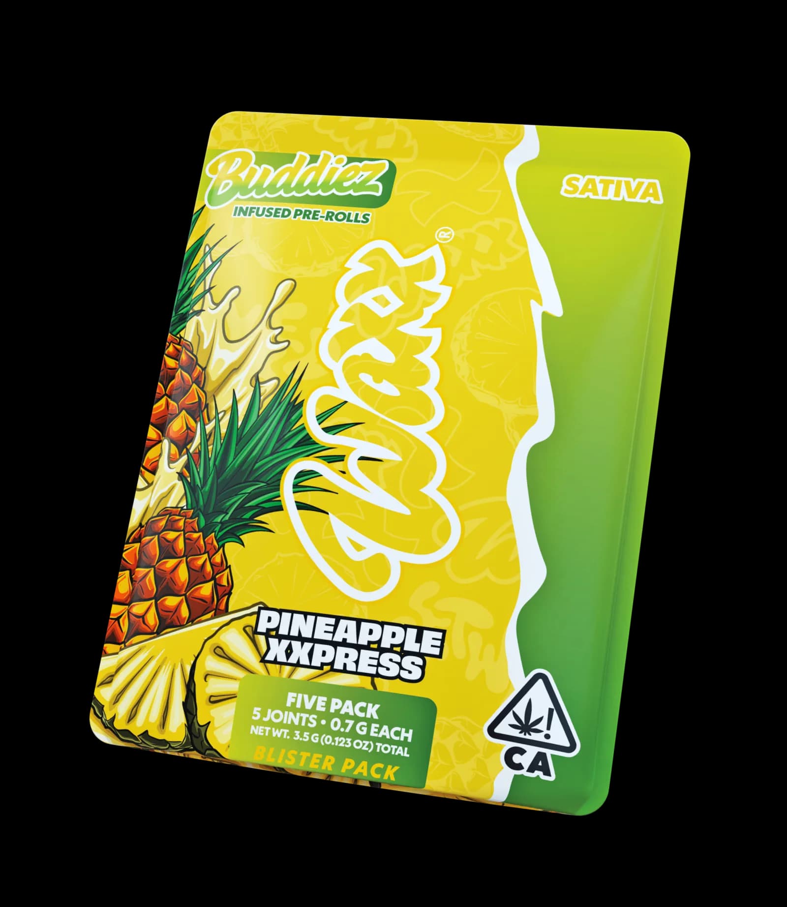 Waxx Buddiez Pineapple XXpress infused pre-roll 5-pack