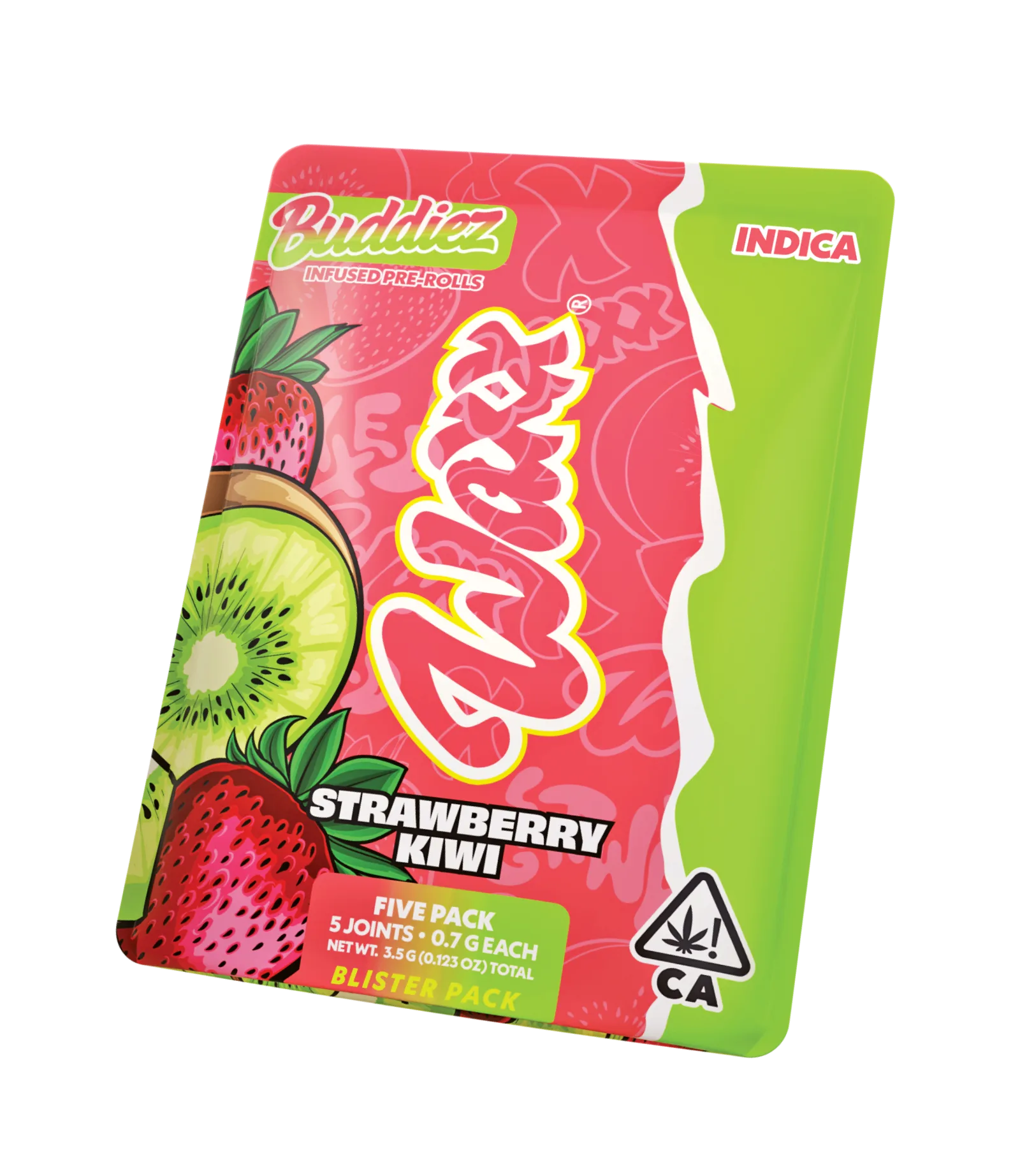 Waxx Buddiez Strawberry Kiwi infused pre-roll 5-pack